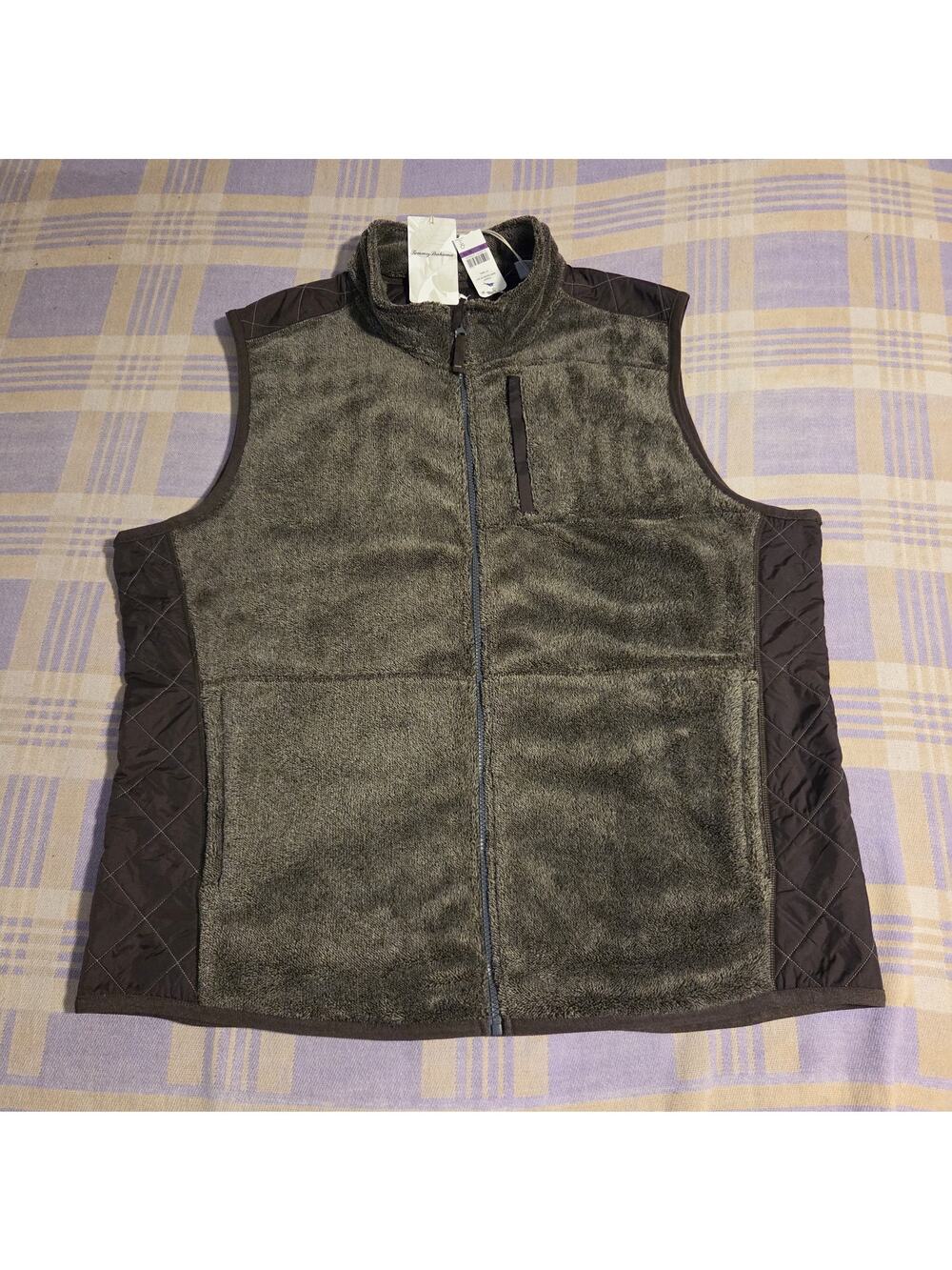 NWT Tommy Bahama Mens 2XL North Cascade Cozy Plush Full Zip Vest Pockets XXL
